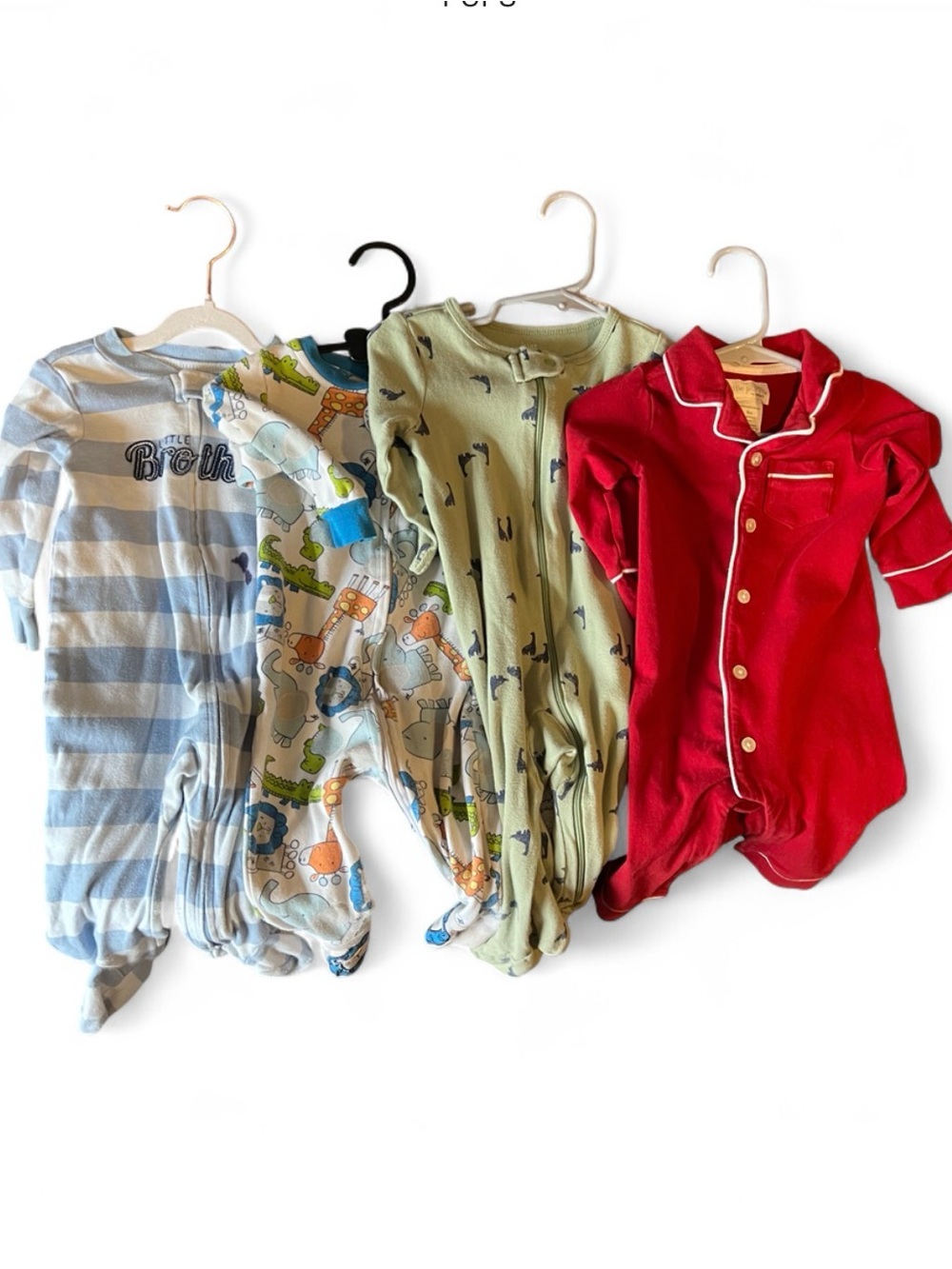 Carter's Baby Footed One-Piece Set - Red, Light Blue, Green, Multi